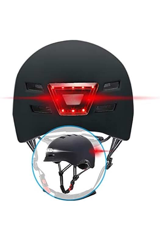Casco de Bicicleta y Scooter con Luces Delanteras y Traseras integradas - Modelo ME135