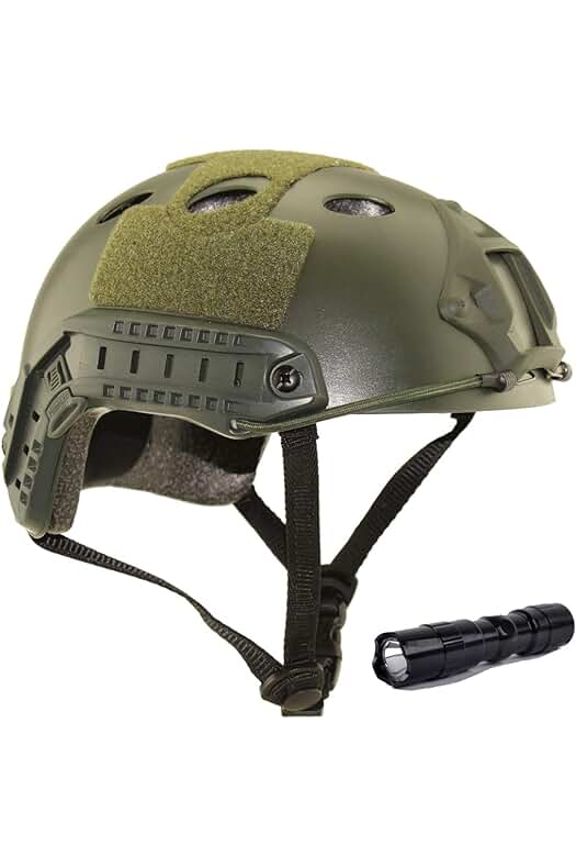 Casco táctico de Airsoft y Paintball con gafas de protección para combate en espacios cerrados.