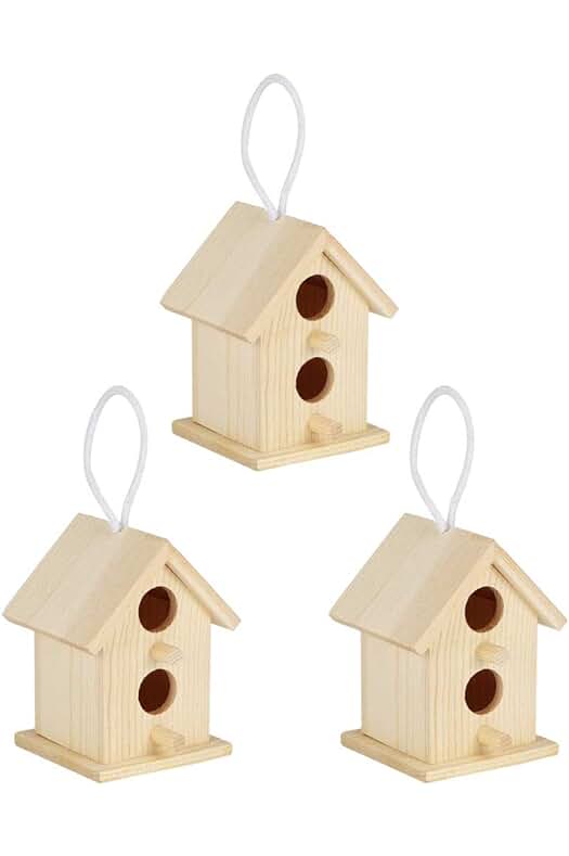 Casita de madera para pájaros: durable, resistente a la humedad y perfecta para aves y loros