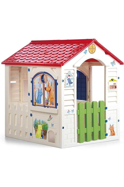 Casita Infantil de Exterior Chicos - Cottage Cottage en Plástico Resistente y Duradero