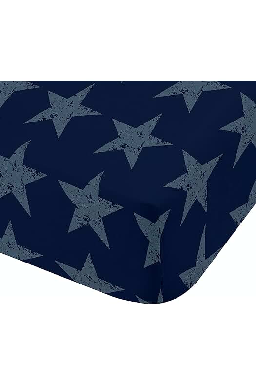 Catherine Lansfield Stars and Stripes - Bajera de Algodón Individual - Multicolor - 200x90x1 cm