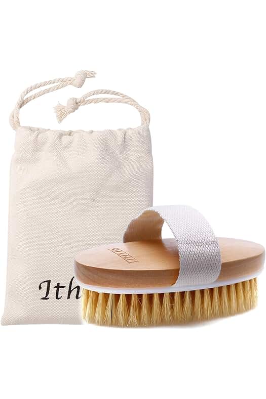 Cepillo de cerdas naturales para exfoliar y mejorar la salud de tu piel.