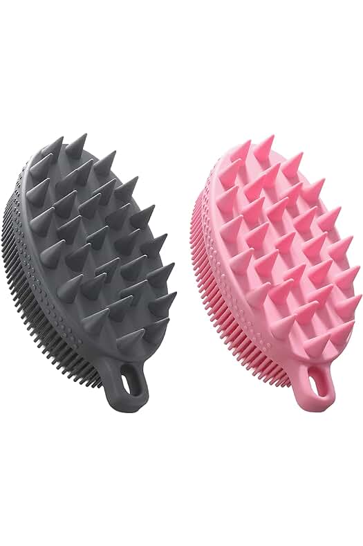 Cepillo de cuerpo de silicona para limpieza y exfoliación de piel y cabello.