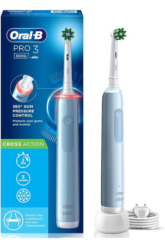 Cepillo de dientes eléctrico Oral-B Pro 3 3000 CrossAction con 3 modos de cepillado