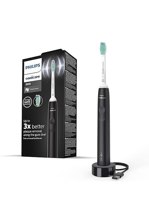 Cepillo de dientes eléctrico Philips Sonicare serie 3100 con sensor de presión y recordatorio de cabezal