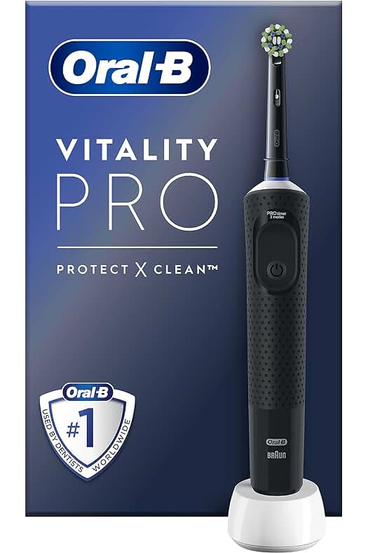 Cepillo de dientes eléctrico recargable Oral-B Vitality Pro con cabezal de regalo - Negro.