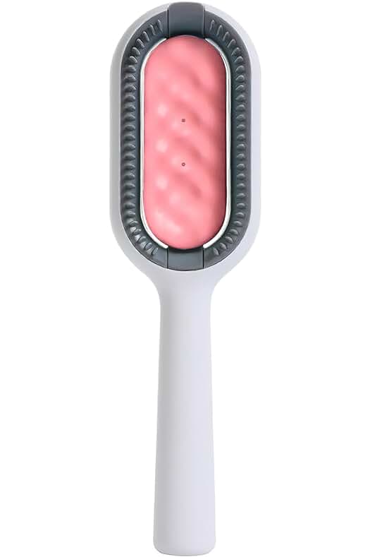 Cepillo de Limpieza de Pelo de Mascotas con Tanque de Agua y Removedor de Nudos (Rosa)