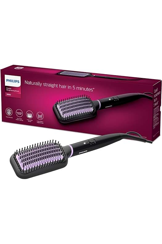 Cepillo térmico Philips, estilo y protección para tu cabello.