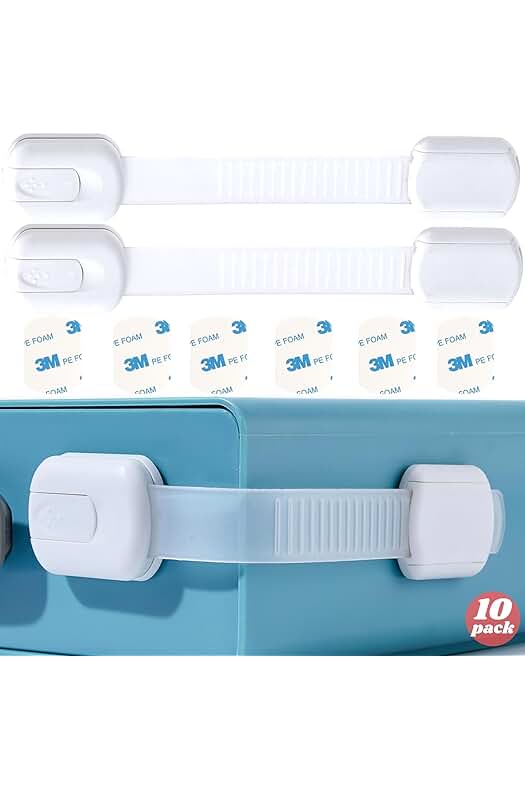 Cerraduras de seguridad ajustables para niños: protección fácil y sin herramientas para cajones y armarios