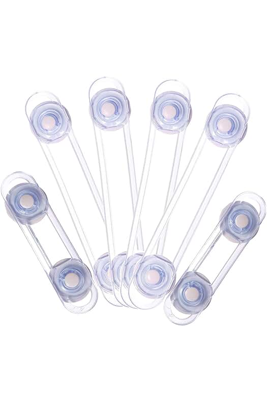 Cerraduras de Seguridad para Niños: Protección Total para Tu Hogar con 6 Piezas Transparentes.