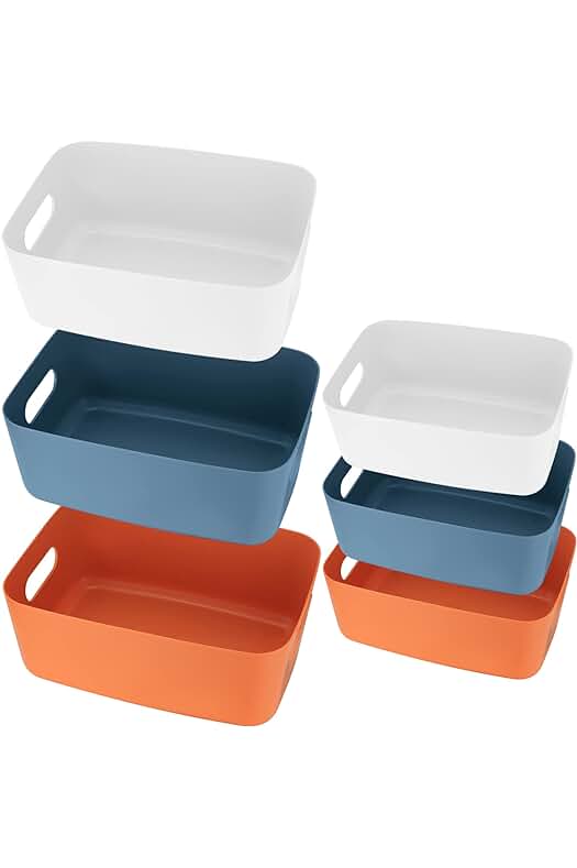 Cesta de Almacenamiento de Plástico para Organizar y Maximizar el Espacio - Varias Tallas disponibles.
