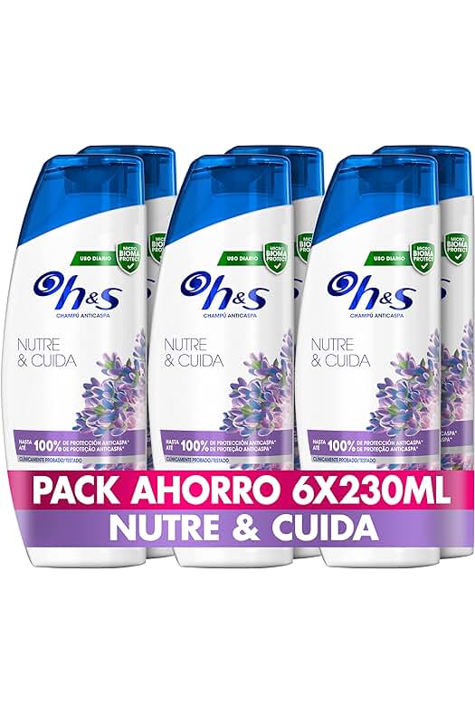 Champú Anticaspa Nutritivo y Protector, 230 ml x 6