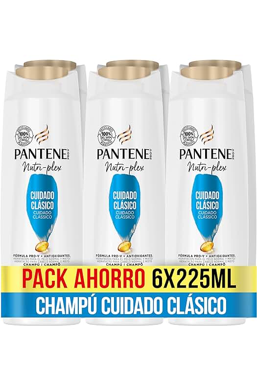 Champú Pantene Nutri-Plex con fórmula Pro-V, para cabello normal y mixto, 6x225 ML