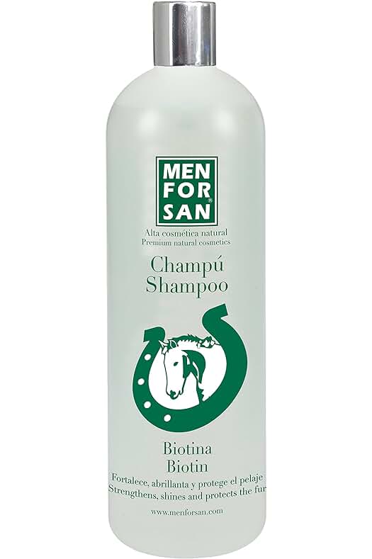 Champú para caballos con biotina, fortalece y nutre el pelo en profundidad.