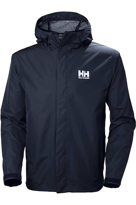 Chaqueta impermeable para hombre Helly Hansen, ideal para uso diario y actividades al aire libre.
