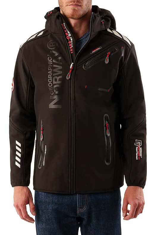 Chaqueta Softshell para Hombre - Impermeable, Cortavientos y Transpirable - Ideal para Actividades al Aire Libre