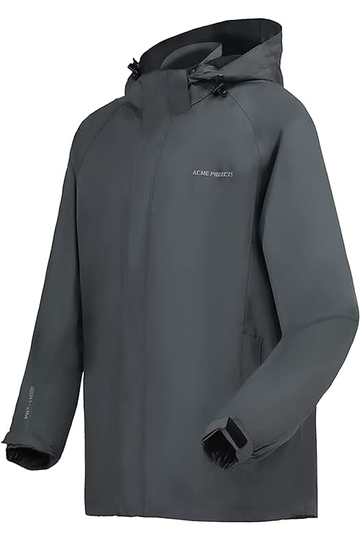 Chubasquero Acme Projects: Impermeable 100% con Cremalleras YKK, Transpirable y Costuras Selladas.