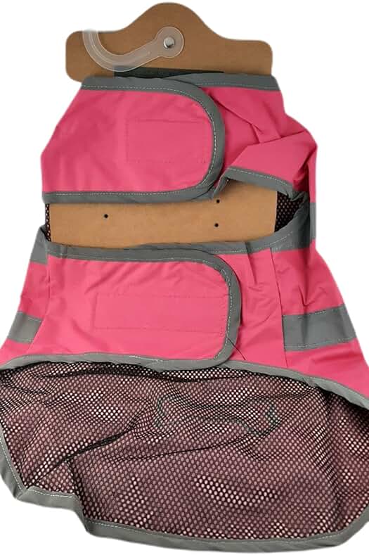 Chubasquero Reflectante Rosa para Perro - Ropa Impermeable y Segura para Mascotas en Lluvia.