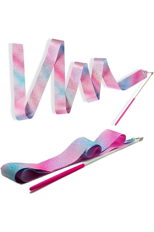Cinta de Gimnasia Rítmica para Niñas | Variedad de Colores Brillantes | Longitud Ajustable