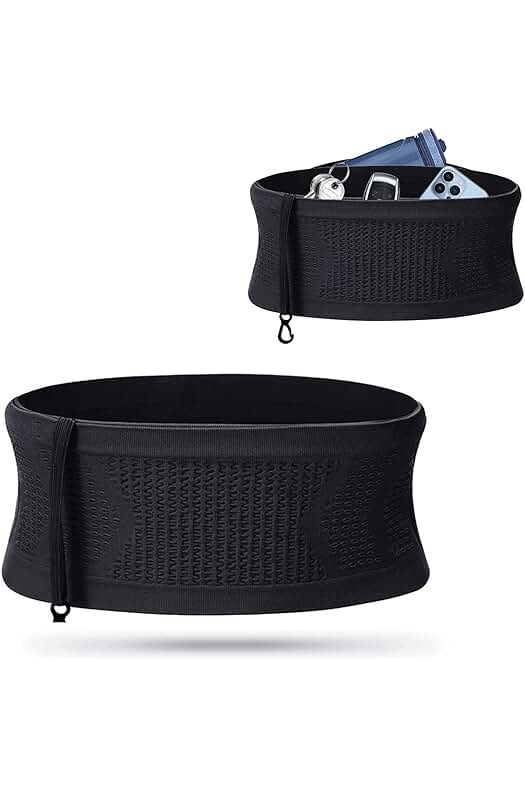 Cinturón de Running Multifuncional para Ejercicio y Deporte, Unisex, Transpirable y Reversible (L)