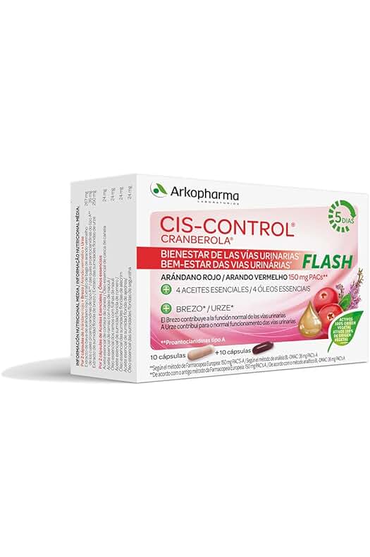 Ciscontrol Flash: Solución Efectiva para Cistitis y Molestias Urinarias - Arándano Rojo y Brezo