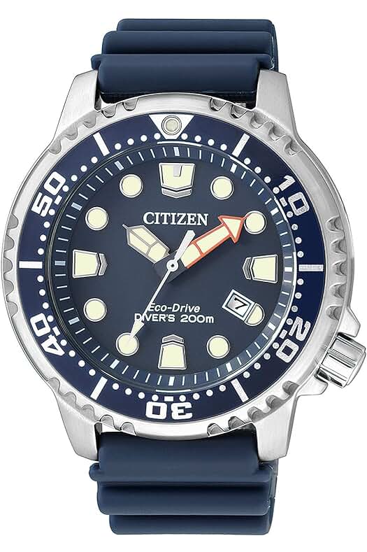 Citizen Mens Eco-Drive Promaster Marine Watch with Durable Rubber Band