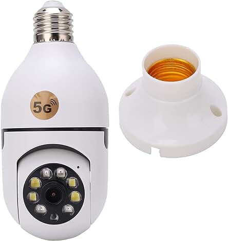 Cámara de seguridad inalámbrica de 360 grados con WiFi de 2.4 GHz y 5G para el hogar.