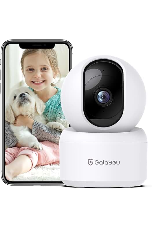 Cámara de vigilancia WiFi 2K con visión de 360°, grabación 24/7 y audio bidireccional