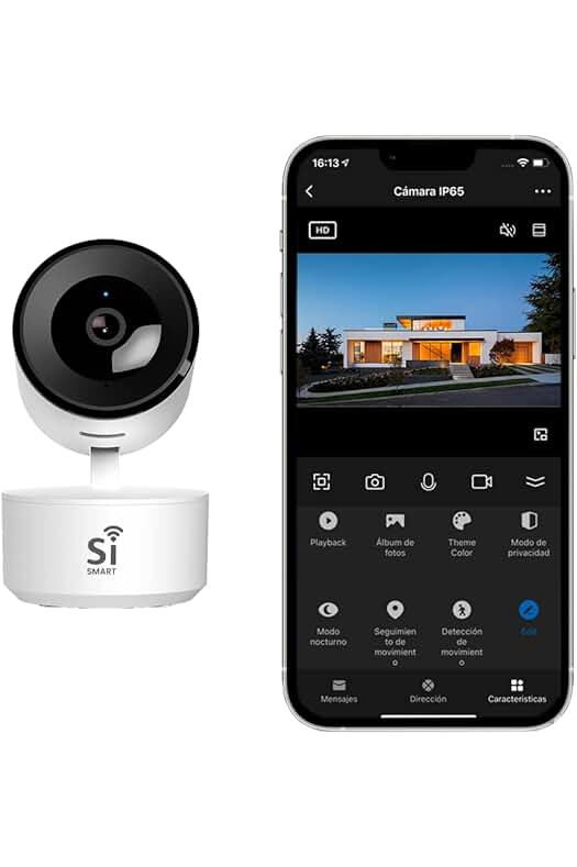 Cámara de Vigilancia WiFi para Interiores con Visión Nocturna y Detección de Movimiento.