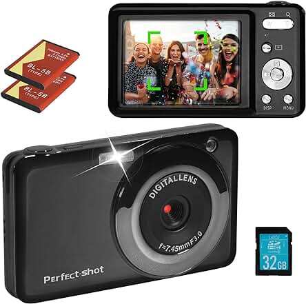 Cámara Digital Portátil de Alta Definición con Zoom 8X y Pantalla de 2,7 Pulgadas