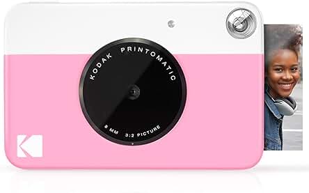 Cámara Kodak Printomatic: captura y imprime al instante tus momentos favoritos.
