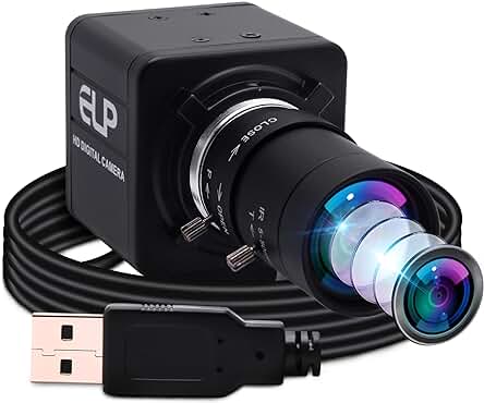Cámara web de alta resolución con zoom y soporte para videoconferencias en 4K.