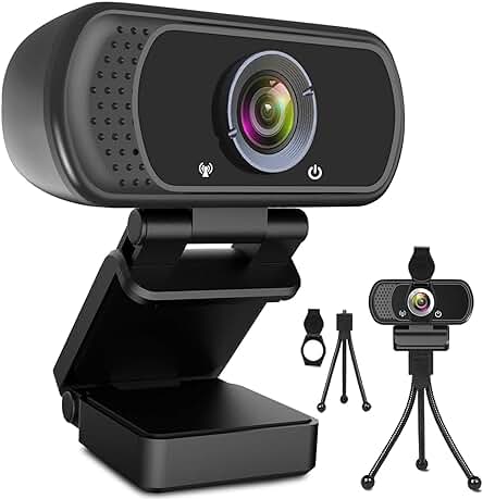 Cámara web Full HD con amplio ángulo de visión para transmisiones en directo, llamadas y juegos.