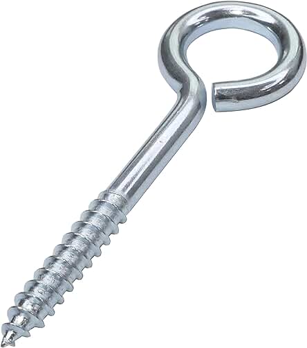 Cáncamo a rosca de acero galvanizado para bricolaje y montaje - Set de 20 piezas