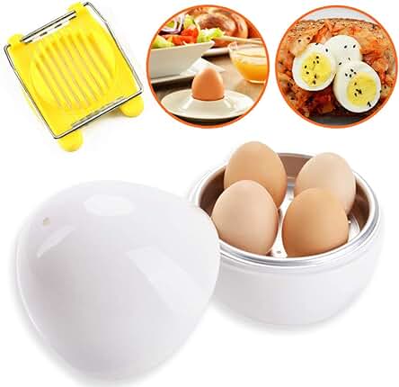 Cocedor de huevos de melamina para cocinar rápidamente y cortar huevos de cortesía.
