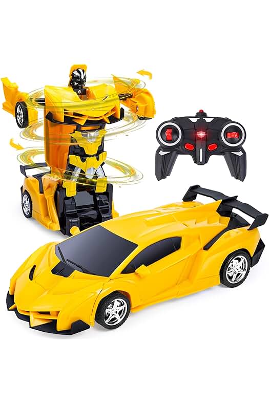 Coche Robot Teledirigido: Juguete Transformador para Niños y Niñas de 3 años en adelante.