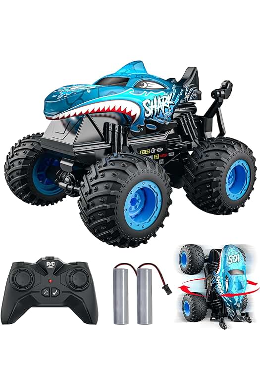 Coche teledirigido Monster Truck, velocidad de 20+Km/h, con luz Led y música, juguete para todas las edades.