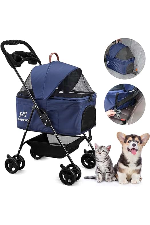 Cochecito plegable para mascotas: comodidad y practicidad para llevar a tu peludo compañero.