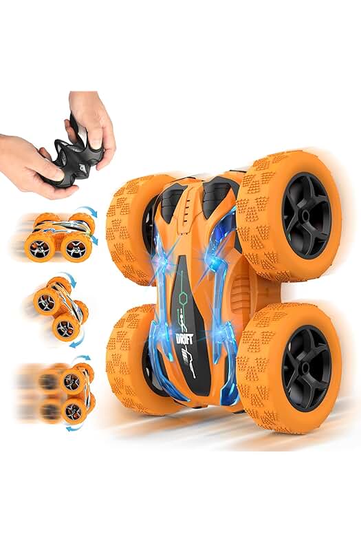 Coches Teledirigidos Baztoy: Divertidos juguetes acrobáticos con luces LED para niños de 6 a 12 años.