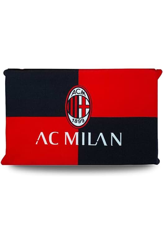 Cojín de estadio AC Milan a cuadros, unisex, rojo y negro, talla única.