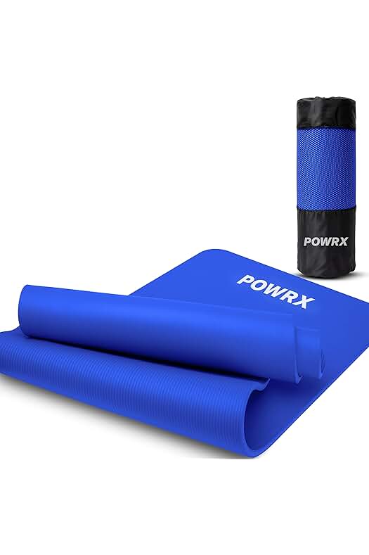 Colchoneta Fitness Antideslizante POWRX de alta calidad para Yoga, Pilates y Gimnasia.