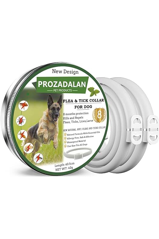 Collar Antiparasitario para Perros: Eficaz Protección contra Pulgas y Garrapatas, Ajustable e Impermeable.
