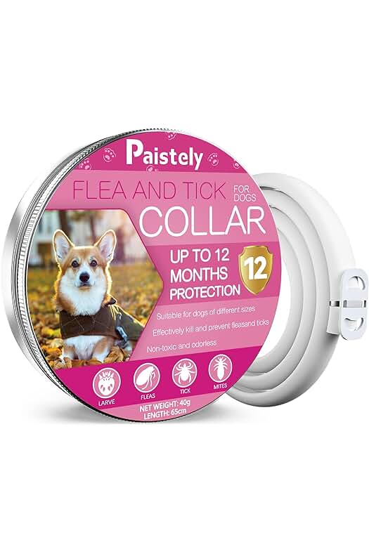 Collar antipulgas para perros: Protección duradera y natural contra las pulgas para todas las razas.