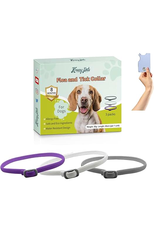 Collar antipulgas para Perros - Protección efectiva contra pulgas y garrapatas, diseño resistente al agua.