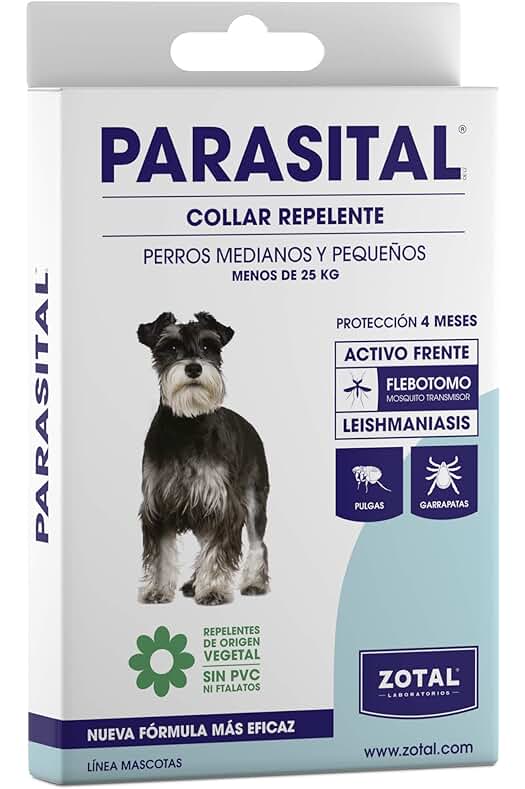 Collar Zotal Parasital para perros: Protección eficaz contra parásitos y pulgas.