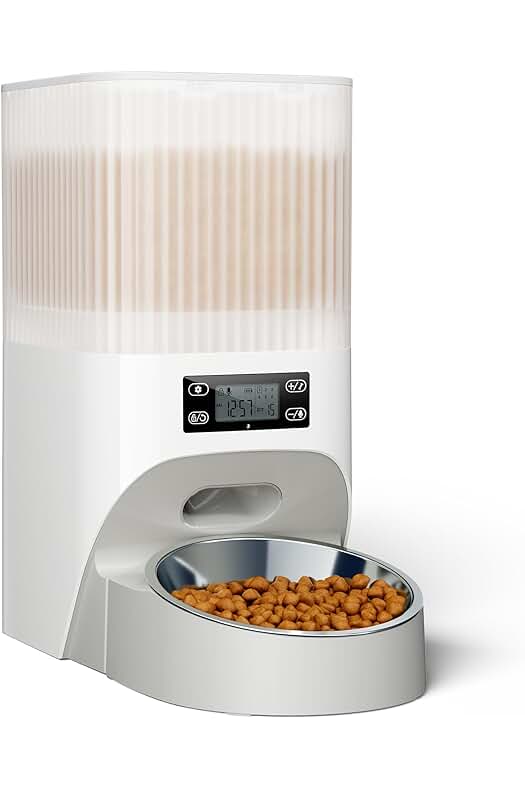 Comedero Automático para Gatos con Grabación de Voz y Temporizador, Faroro 4L.