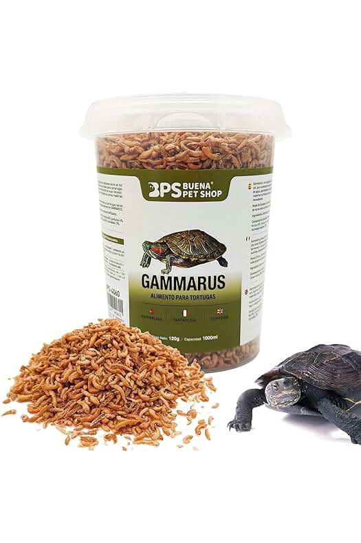 Comida flotante para tortugas acuáticas: Alimento natural de Gammarus para una alimentación saludable.