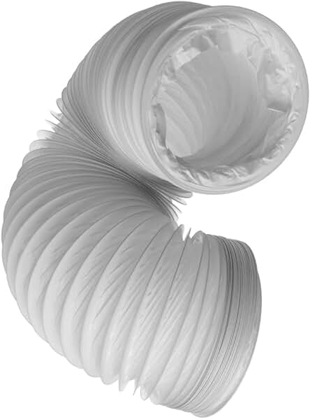 Conducto de Aire Flexible PVC de 3m para Campana Extractora y Aire Acondicionado.