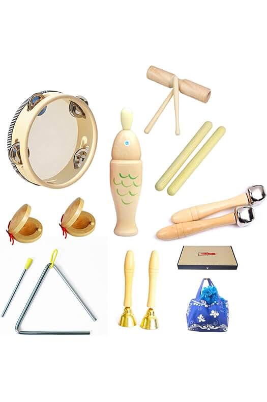 Conjunto de 17 instrumentos de percusión de madera para niños pequeños: ¡Descubre el ritmo musical!