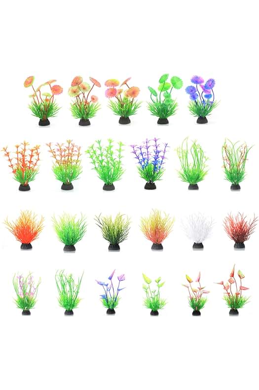 Conjunto de 23 plantas acuáticas artificiales para acuarios, decoración perfecta para tu tanque de peces